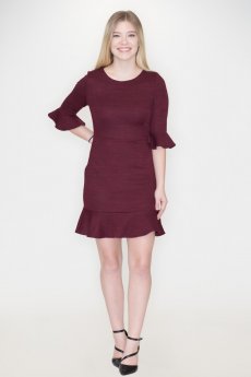 Knit Ruffle Dress by She and Sky