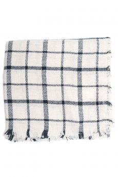 Black and White Checkered Blanket Scarf