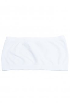 White Seamless Bandeau by Zenana