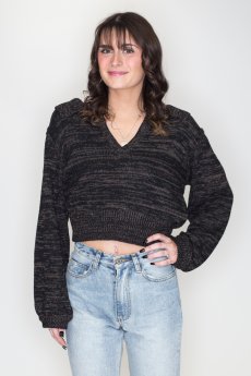 Collared Crop Sweater by Timing