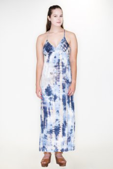 Tie Dye Empire Maxi Dress by Cozy Casual