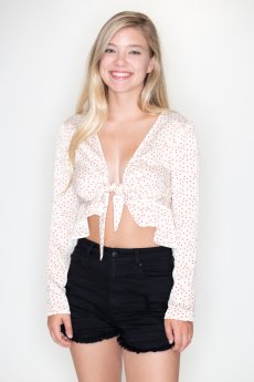 Polka Dot Tie Blouse by Dress Forum