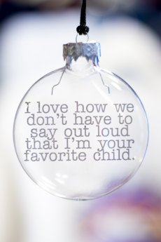 Favorite Child See-Through Glass Holiday Ornament