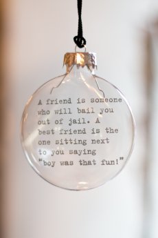 Jail Friendship See-Through Glass Holiday Ornament