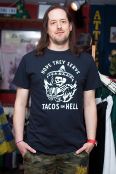 Tacos In Hell Tee by Pyknic