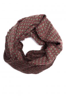 Olive Houndstooth Infinity Scarf by Love of Fashion