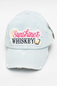 Sunshine And Whiskey Baseball Cap by Kbethos