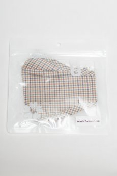 Tan Plaid Face Mask by She and Sky