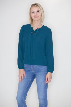 Lace Up Grommet Top by Timing