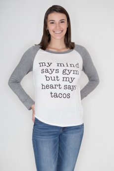 Heart Says Tacos Raglan Tee by Triumph