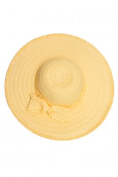 Yellow Bow Straw Hat by Something Special