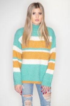 Striped Fuzzy Sweater by eesome