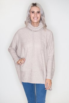 Thermal Cowl Neck Top by Cherish