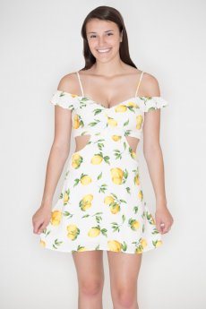 Lemon Print Sundress by Wild Honey