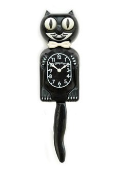 Classic Black Kitty-Cat Klock