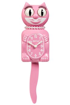 Pink Satin Lady Kit-Cat Clock