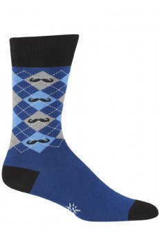 Argyle Mustache Socks by Sock It To Me