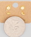 Mini Planet Sun Star Moon Earrings Set by Must Have