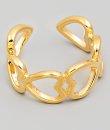 Gold Heart Chain Ring