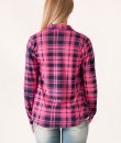Pink and Navy Plaid Button Down