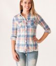 Pastel Plaid Button Down by Win Win