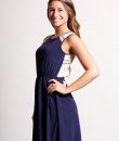 Lace And Trim Tape Open Back Dress by Ya Los Angeles