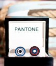 Round Bullseye Pantone Cufflinks by Sonia Spencer England