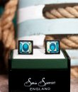 Retro Pattern Cuff Links by Sonia Spencer England