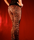 Leopard Print Contrast Pants by Nikibiki