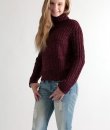Cropped Turtleneck Sweater by She and Sky