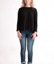 Contrast Knit Sleeve Top by She and Sky