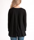 Contrast Knit Sleeve Top by She and Sky