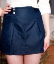 Chambray A-Line Skirt by Final Touch