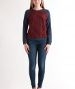 Lace Front Sweatshirt by Timing