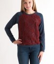 Lace Front Sweatshirt by Timing