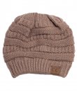 Taupe Knit Beanie by C.C.