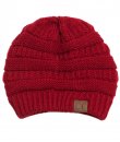 Red Knit Beanie by C.C.