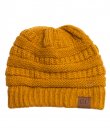 Mustard Knit Beanie by C.C.