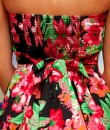 Floral Print Sweetheart Neckline Tube Dress by NIKIBIKI