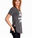 Hair's Messy Shirt Tail Hem Tee by Junk Food