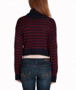 Striped Crop Turtleneck Sweater by Timing