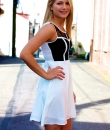 Sleeveless Dress With Binding And Lace Bodice By Ya Los Angeles