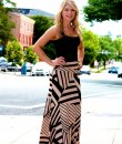 Zig Zag Mocha Maxi Skirt by Vanilla Bay