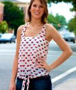 Heart Print Top by Timing