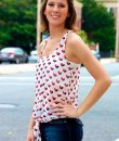 Heart Print Top by Timing