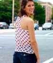 Heart Print Top by Timing