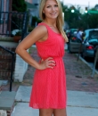 Coral Textured Tank Dress by Teenplo
