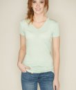 V-Neck Pinstripe Tee by Zenana