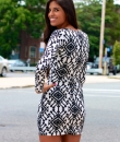 Tribal Print Fitted Dress by B Sharp