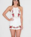Floral Embroidered Romper by She and Sky